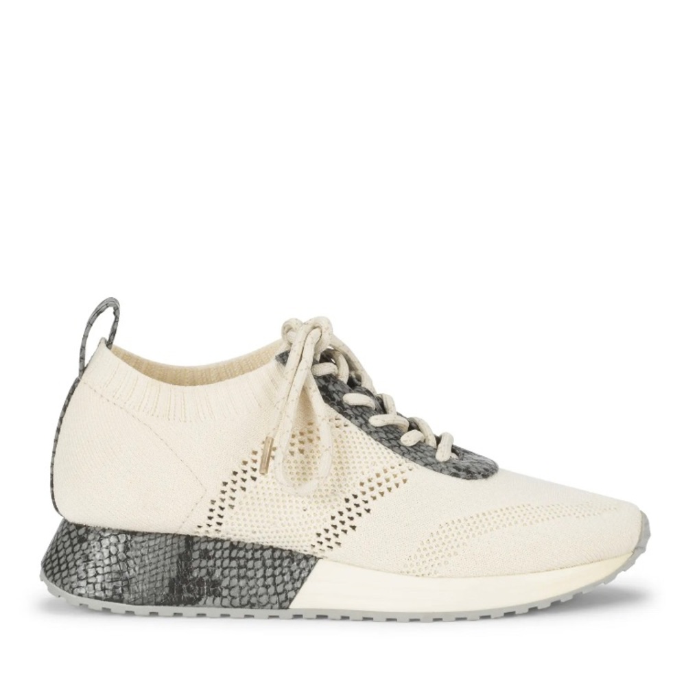 Baretraps Palta Comfort Sneakers Women's Size 5.5 M Cream Light Grey Snake 7632